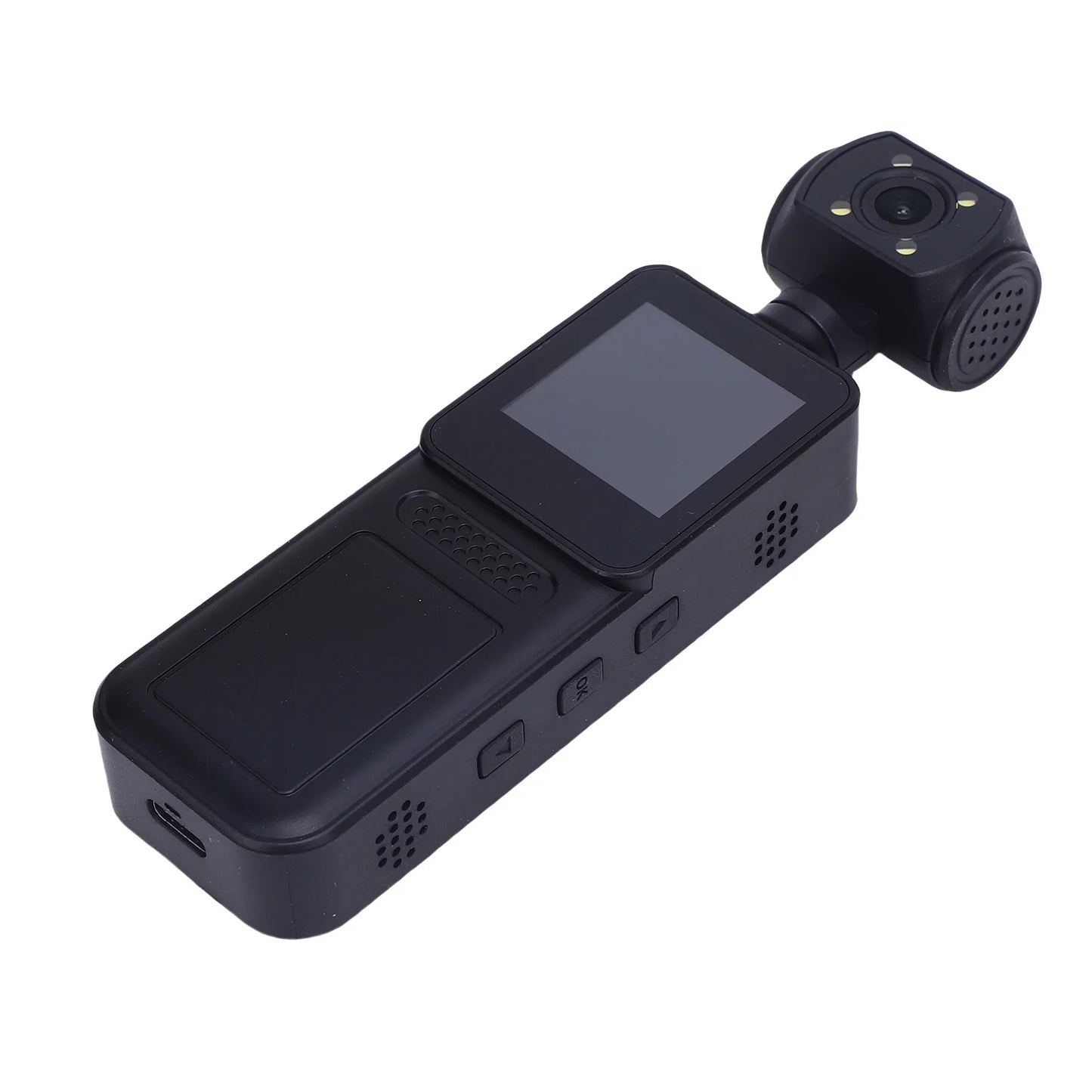 Handheld Sports Camera 1.3 Inch Screen LED Light 180 Degree Rotating Lens Action Camera WiFi 135 Degree Wide Angle for Travel