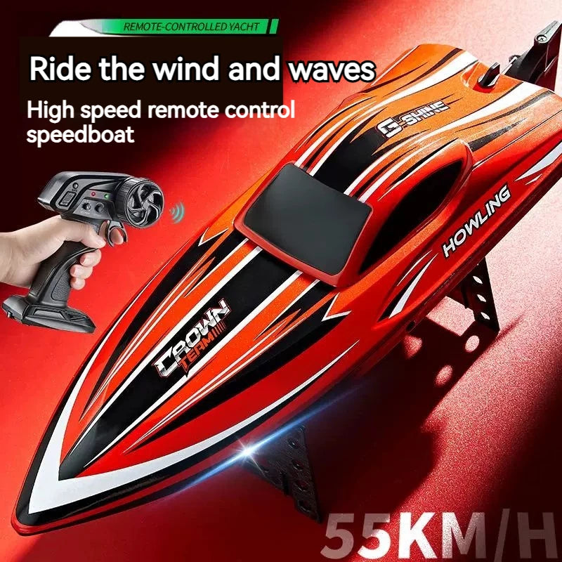 Hj818pro High-Speed Remote Control Boat 41cm Brushless Motor Competitive Boat High Horsepower Boat Model Children'S Water Toy
