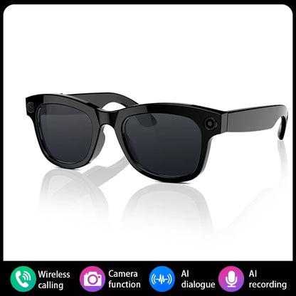 2025 New 800w HD Smart Glasses UV Protective Voice Assistant Touch Control Hands-Free Sound Surround Local Music Smart Glasses