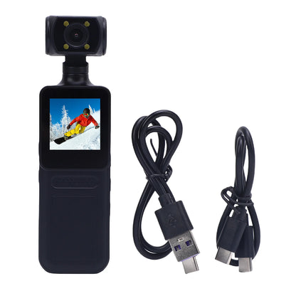 Handheld Sports Camera 1.3 Inch Screen LED Light 180 Degree Rotating Lens Action Camera WiFi 135 Degree Wide Angle for Travel