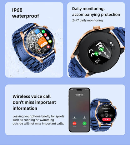 LIGE 2025 New Fashion Smart Watch Men HD Screen Sport Fitness Heart Rate Monitor Bluetooth Call IP68 Waterproof Smartwatch Women
