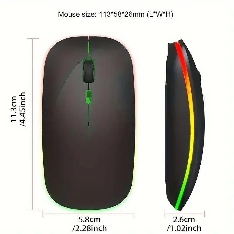 Keyboard For Tablet Android iOS Windows Wireless Keyboard and Mouse Bluetooth-compatible Rainbow Backlit Mouse For iPad Phone