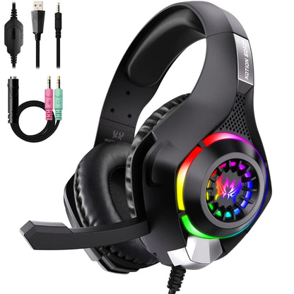 Wired Gaming Headpset Headphone with Microphone 3.5mm PC Gaming Headset Earphones For Computer Laptop PS4 PS5 Xbox Bass Stereo