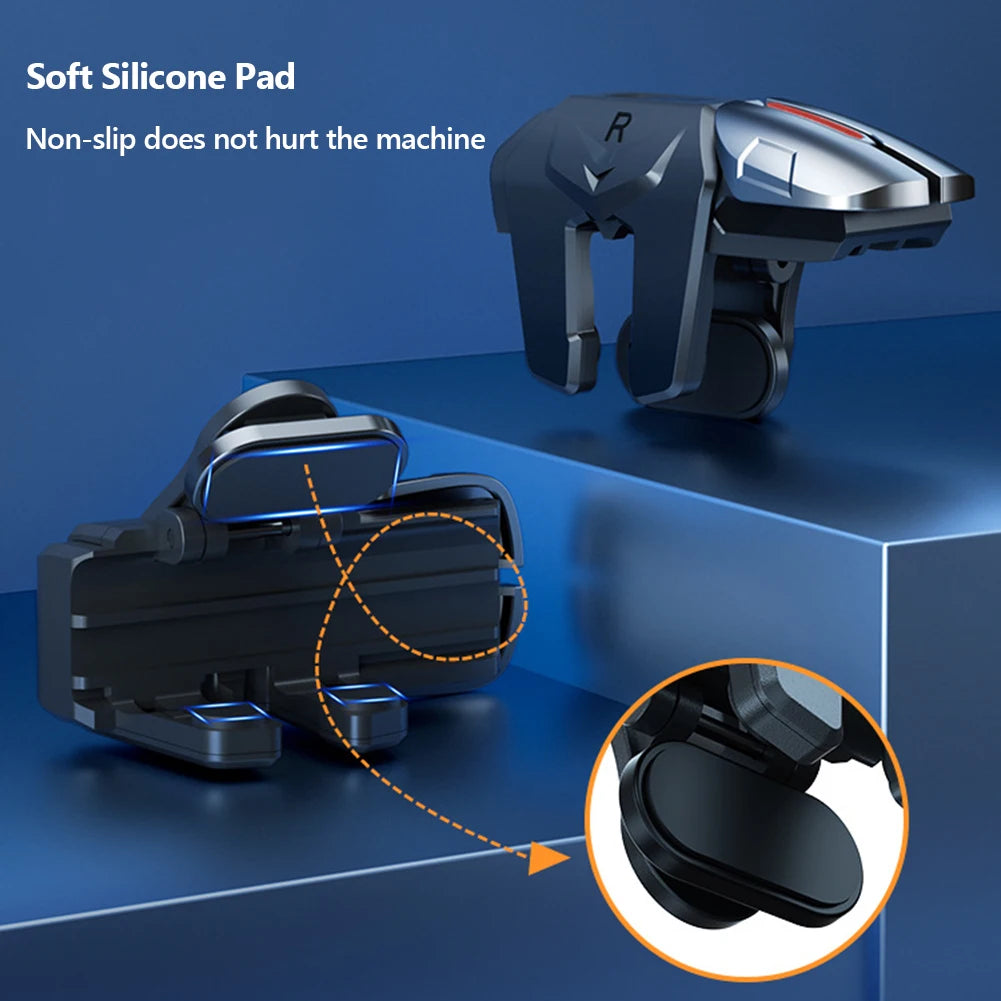 G21 1 Pair 6 Finger Game Controller Gamepad Flexible Sensitive Gaming Aim Shooting Triggers Joystick Button for PUBG Mobile