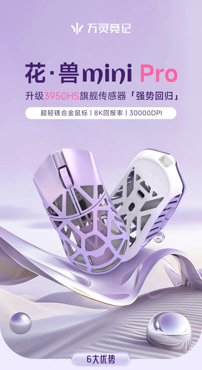 Wlmouse Mini Pro Mouse Beast X Mini Pro Mouse Magnesium Alloy Mouse Cute Lightweight Wireless Game Mouse (No holes)