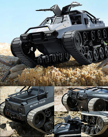 JJRC C8812 / C8812 MAX RC Car Full Scale Tracked Tank Simulation 2.4G Remote Control Car Drift LED Light Off-Road RC Toy As Gift