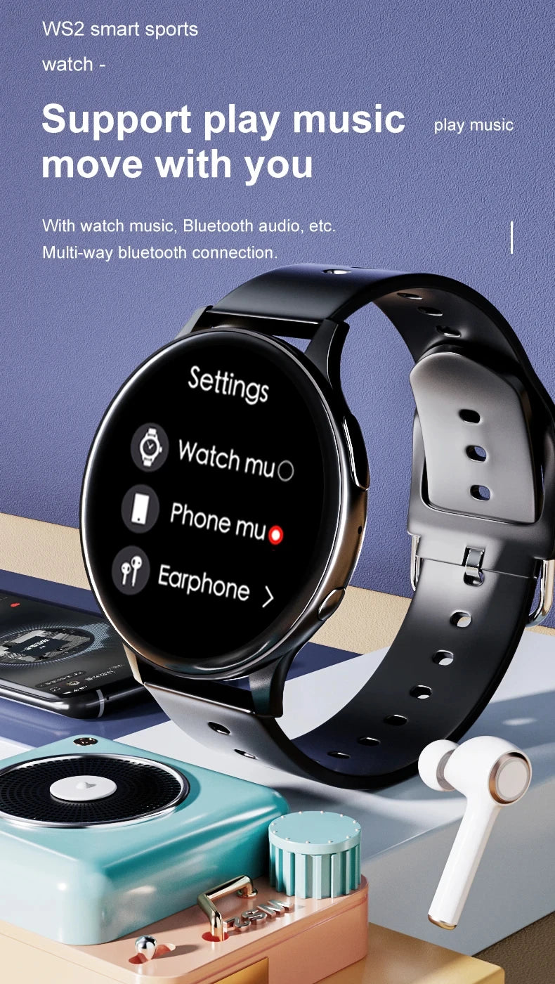 2025 New Women Bluetooth Call Smart Watch Heart Rate Blood Pressure Monitoring Smartwatches IP67 Waterproof Men Smartwatch+Box