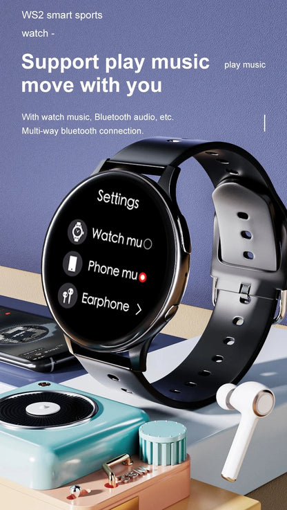 2025 New Women Bluetooth Call Smart Watch Heart Rate Blood Pressure Monitoring Smartwatches IP67 Waterproof Men Smartwatch+Box