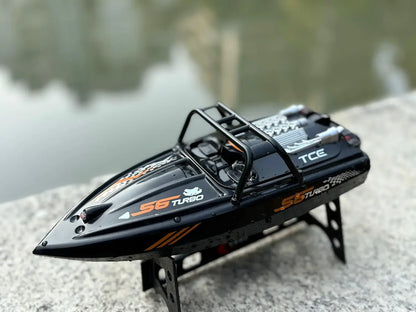 Remote Control Off-Road Boat Model Eddy Current Jet high-Speed Remote Control Speedboat 15-20km/hH156 with Lights Off-Road Speed