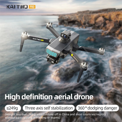 KAITWO Pro GPS Drone HD Camera Aerial Photography FPV 4K 3-axis Anti-shake Gimbal Brushless Obstacle Avoidance Quadcopter Toys ﻿