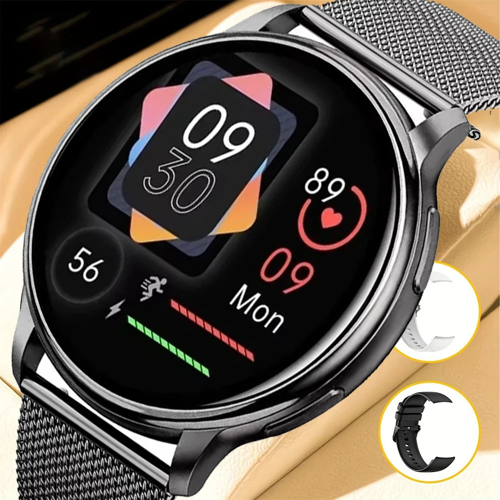New Smartwatch 2025 Round AMOLED  relojes para hombres  Bluetooth Wireless Smart Watches For Man Woman Custom Watch Faces Watch
