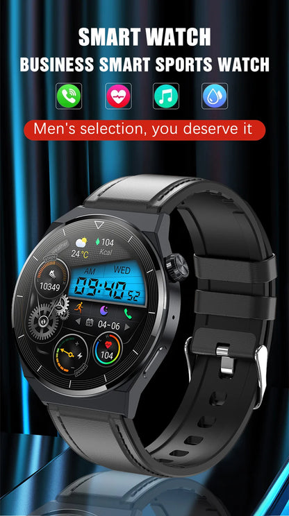 LIGE NFC Smart Watch Men AMOLED HD Screen Wireless Charging Heart Rate Bluetooth Voice Assistant Sports Watches Men Smartwatch