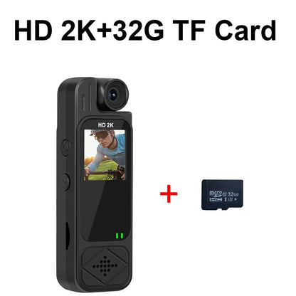 2K Full HD Sport& Action Video Cameras for Body Mounted Camera Night Vision Digital Video Recorder 1.3inch Bodycam Police Camera