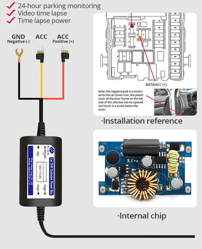 Dash Cam 4K HD Ultra Wide Angle Loop Recording Dash Cam Built-in WiFi Optional Dual Lens 24 Hours Parking Monitoring