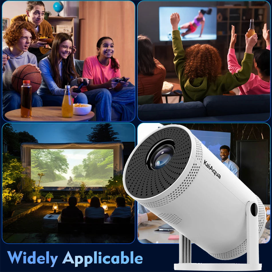 New Portable Projector 4K 1280*720P Android 11 Dual-band Wifi6 2.4G+5G 260ANSI BT5.0 1080P Home Cinema Outdoor Mini Projectors