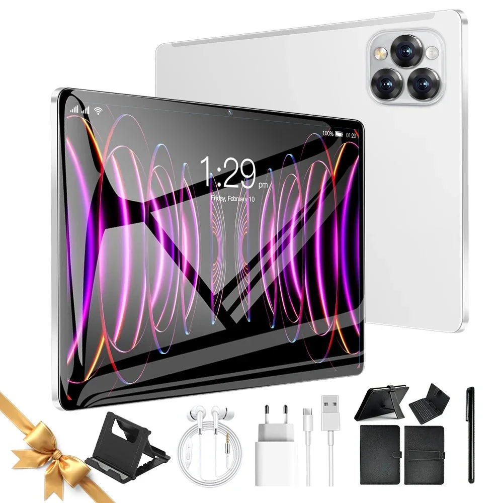 Android Tablet, 11 Inch Android 15 Tablet with Keyboard, 24GB+128GB, 2TB Expand, 8000mAh, 5MP+13MP, 5G WiFi, Mi IPS Touch Screen