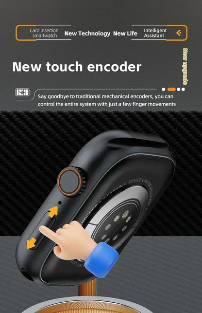 Smart 5G Smartwatch 2.29 Inch AMOLED Display 180 Degree Rotating Camera SIM Card WiFi GPS Video Calling Worldwide Version