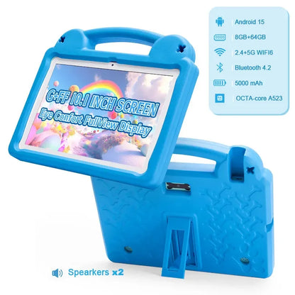 ANRY Kids Tablet 10.1inch Tablet Android 15 8GB(4+4 Expand) RAM 64GB ROM with Octa-Core 5000mAh Tablette 2025 Children's Gifts