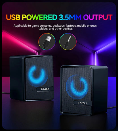 Five-piece Gaming Combo 104 Keys Keyboard 4-color Breathing Light Mouse 3.5mm Gaming Headset Gaming Speaker Anti-slip Mouse Pad