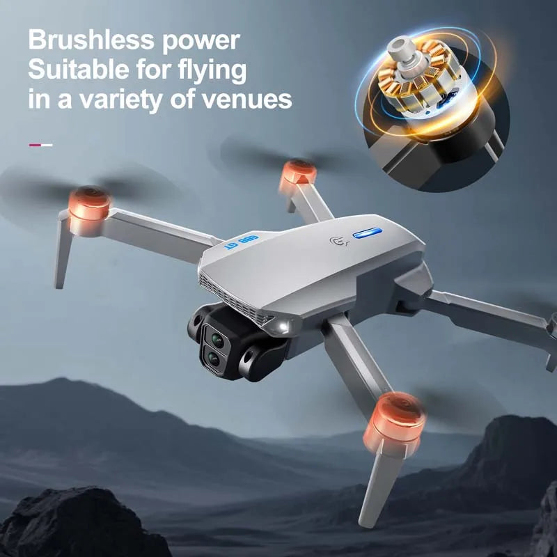 New E88GT Brushless Drone Dual HD Cameras WiFi FPV Foldable Arms Night Navigation Light Remote Control RC Quadcopter Photography