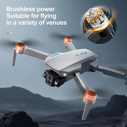 New E88GT Brushless Drone Dual HD Cameras WiFi FPV Foldable Arms Night Navigation Light Remote Control RC Quadcopter Photography