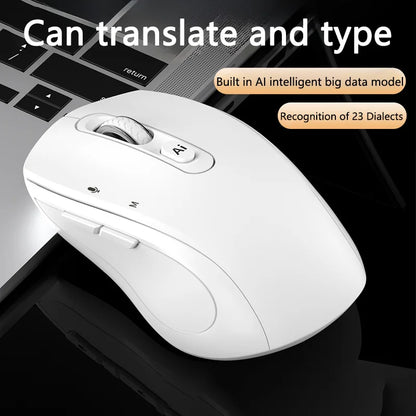 Intelligent Mouse Wireless Bluetooth Dual Mode Mute Rechargeable Mouse Voice Typing Translation Writing Office Universal