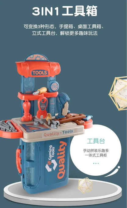 ParentChild Engineer Toybox Operable Electric Tools Safe Plastic Family DIY Game Unisex Design