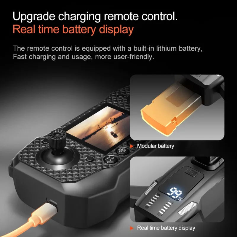 Xiaomi M6 RC Drone 8K Aerial HD Dual Camera 5G WIFI Intelligent Obstacle Avoidance With Screen GPS Ruturn Brushless Power Drone