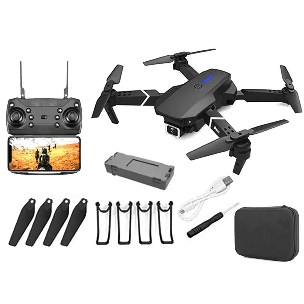 E88Pro Profesional HD Dual Camera Drone with Wide-Angle Head Remote Quadcopter Airplane Toy Helicopter