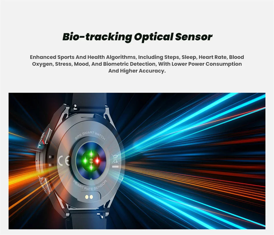 GPS Smartwatch Men 1.43" AMOLED 10ATM Waterproof Bluetooth HD Call Compass Altitude Barometer Multi Sport Mode Smart Watch