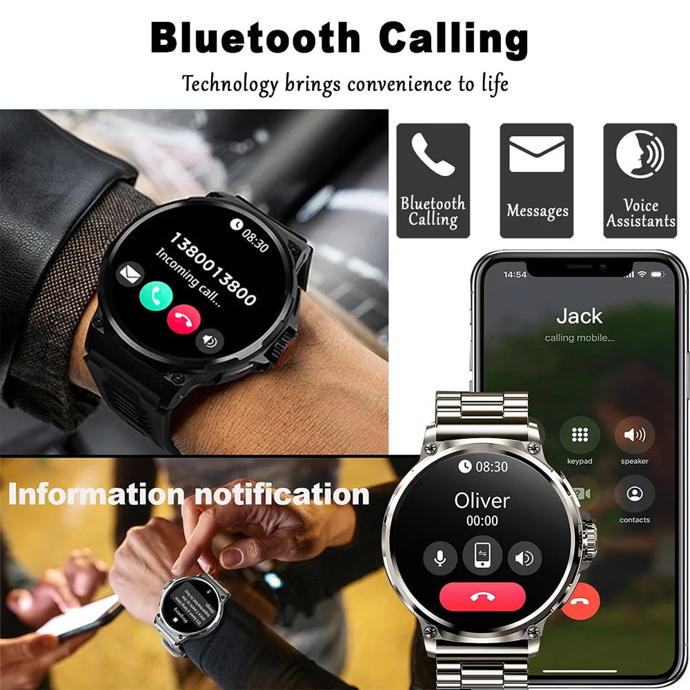 Smart Watch Men Fashion Sport Edition IP68Waterproof Fitness Tracker Man Classic Black Stainless Answer/Make Calls Smart Watches