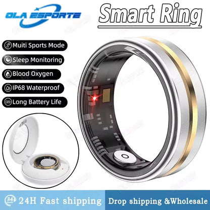 New Ceramic Smart Ring 2025 Men Women Gesture Swing Take Photos Heart Rate Blood Oxygen 5ATM Waterproof Multi-sport Mode Rings