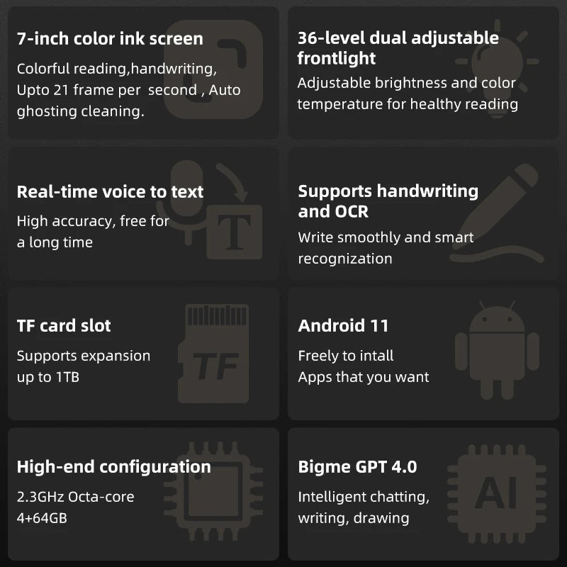 Bigme B751C 7-inch color eink screen e-book reader electronic paper book reading e Ink ebook ereader tablet