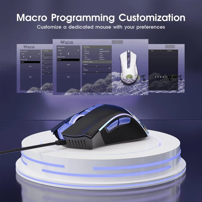 XVX Wired Gaming Mouse 12000 DPI RGB Gaming Mouse with 12 Backlit Modes &7 Macro Buttons PC Gaming Mouse