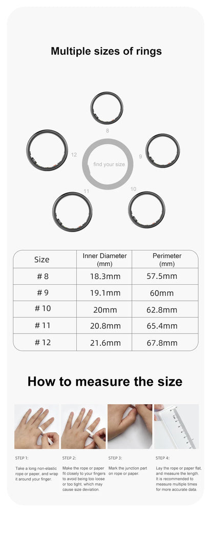 New R06 Smart Ring 2025 Mens Rings for Woman Mluti-Sport Mode Smartring with Charging Case, Fitness and Sleep Tracker for Xiaomi