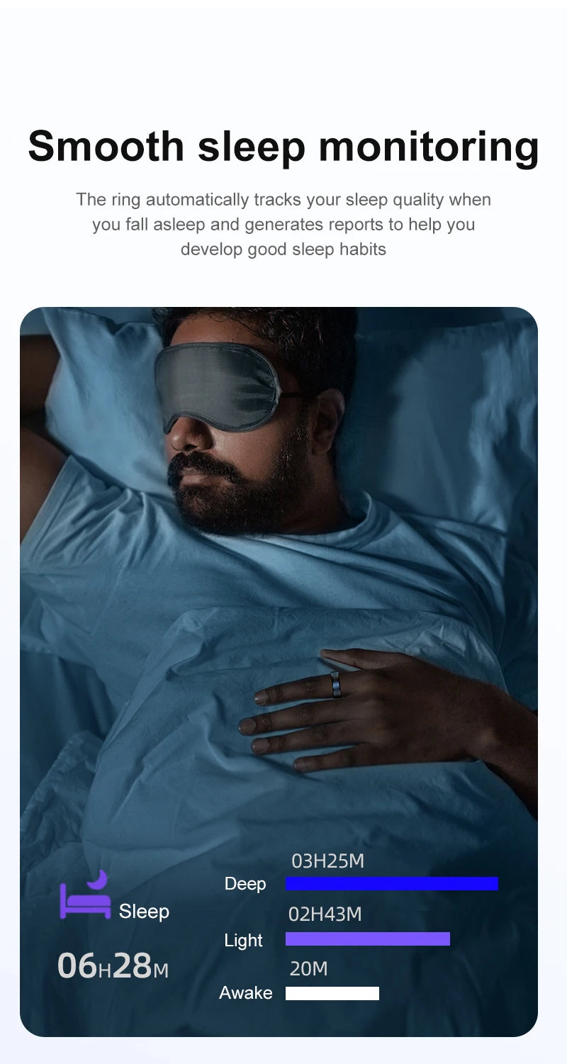 New R06 Smart Ring 2025 Mens Rings for Woman Mluti-Sport Mode Smartring with Charging Case, Fitness and Sleep Tracker for Xiaomi