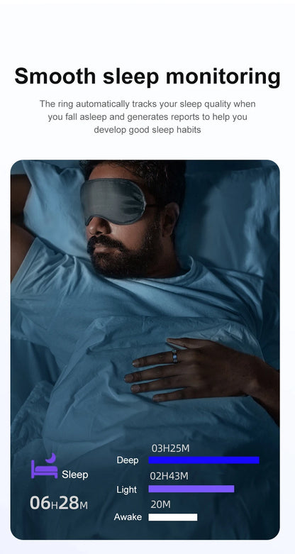 New R06 Smart Ring 2025 Mens Rings for Woman Mluti-Sport Mode Smartring with Charging Case, Fitness and Sleep Tracker for Xiaomi