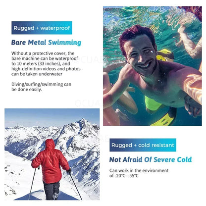 4K HD 60FPS Mini Camera Wifi Outdoor Sport 170° Wide Angle Action Kam Waterproof Bike Motorcycle Helmet Body Cam with LED Screen