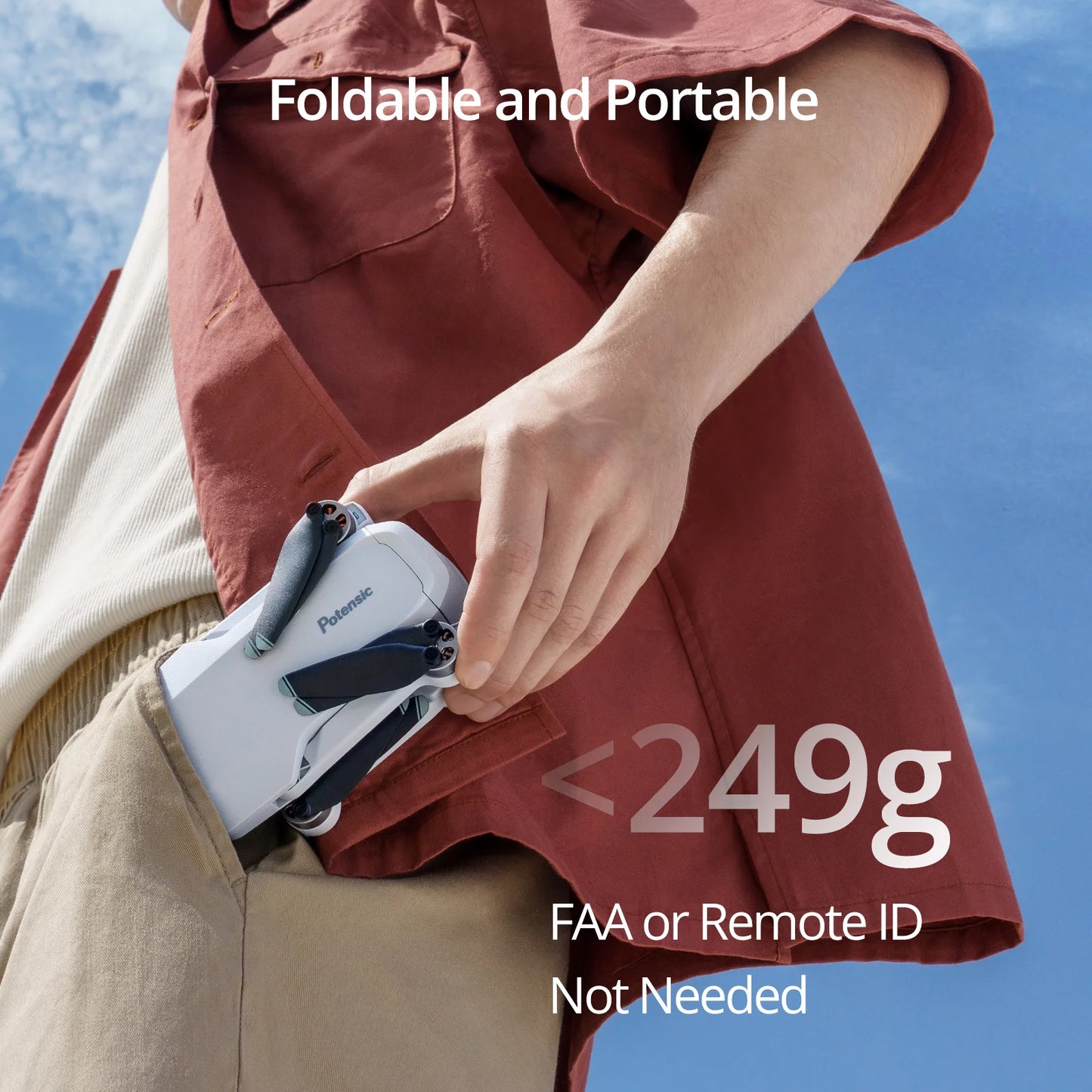 Potensic C0 4K Camera Drone Professional Mini Drone with 3 Axis Gimbal GPS 6KM Brushless RC Toys Quadcopter for Travel Gifts