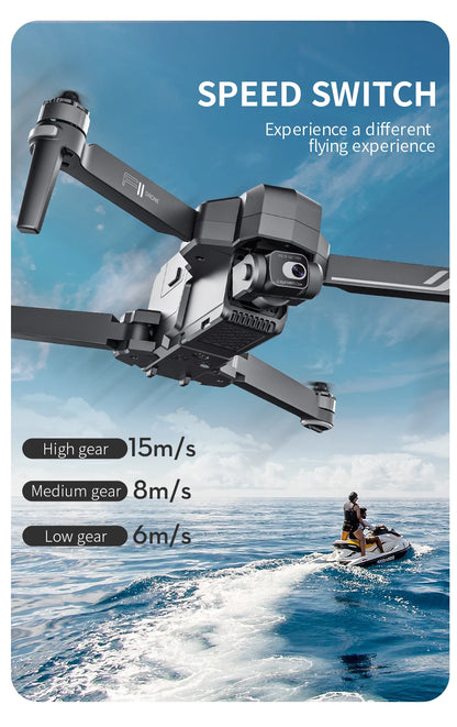 F11 4K Pro Drone Profesional 5G WIFI EIS Cameras Com 2 eixos Anti-Shakes FPV Brushless Quadcopter 3000M 1 battery RC Drones Toys