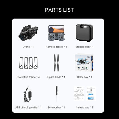 K10 MAX Drone Carbon Fibre Professional 8K HD Three Camera Obstacle Avoid Aerial Photography Optical Flow Brushless Quadrotor