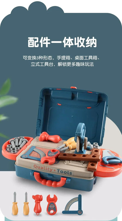 ParentChild Engineer Toybox Operable Electric Tools Safe Plastic Family DIY Game Unisex Design