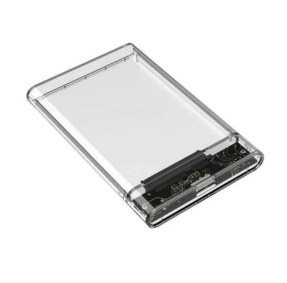 USB 3.0/Type C External Hard Drive Enclosure 2.5 Inch SATA to USB3.0 UASP Clear Portable Hard Drive Case HDD Tool-Free
