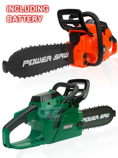 Electric Power Chainsaws Kids Toys Tools Realistic Sound Children Halloween Christmas Gift for Boys Pretend Play Plastic Toy