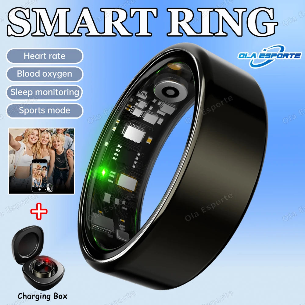 2025 New For Xiaomi Smart Ring Men Women, Heart Rate and Blood Oxygen Monitor Smartring IP68 & 5ATM Waterproof, Multi-sport Mode