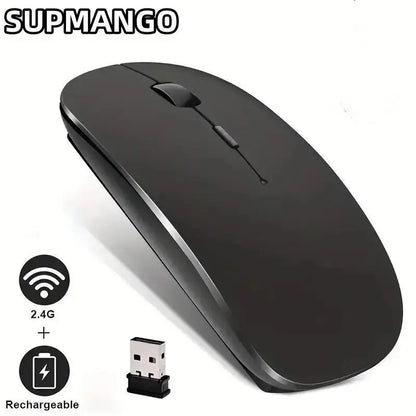 Wireless gaming mouse, quiet and magical, suitable for laptops and tablets, with battery powered and rechargeable versions