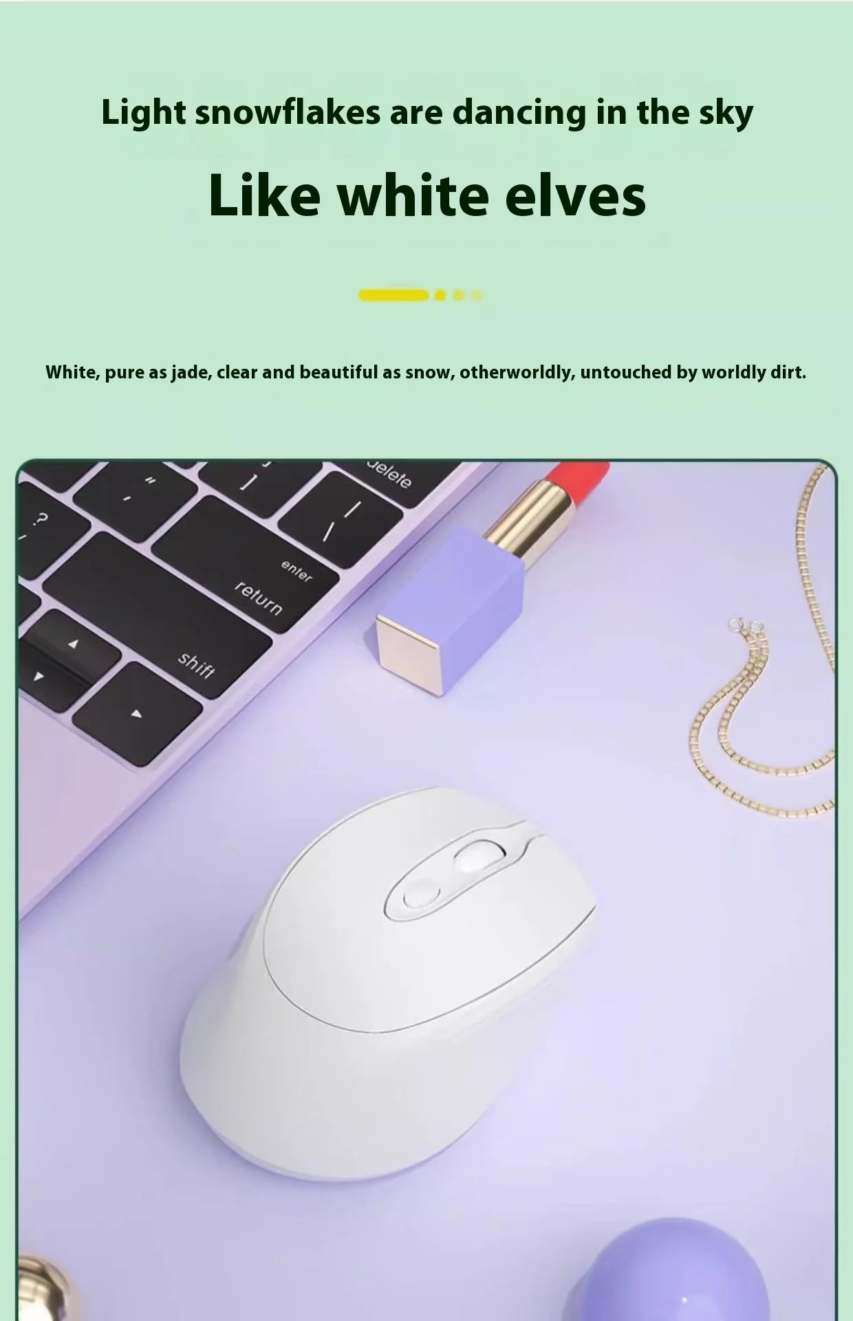Wireless Mouse, Rechargeable, Computer Game Office Mouse, Dual-Mode Ergonomic Mouse, Portable Multi Color Mouse, Suitable for Pc