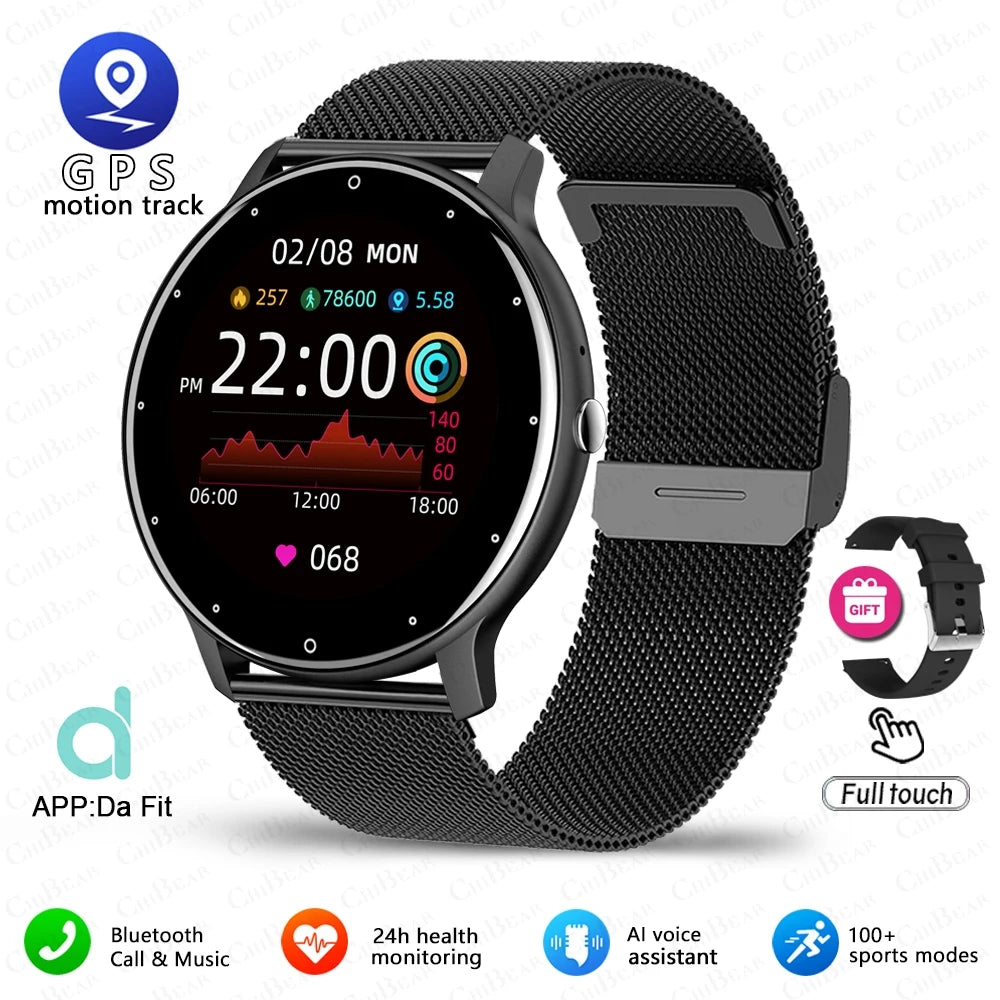 New Smart Watch Men Sports Fitness Watch Heart Rate Full Touch Screen Bluetooth Call 2025 New Ultra Light Smartwatch
