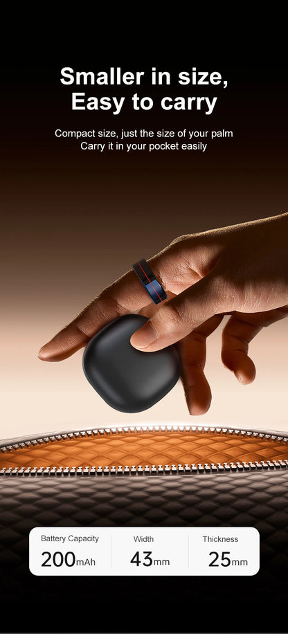 R04 Smart Ring for Men Women 5ATM Waterproof With Charging Case Health and Sleep Monitor Ring Multi-sport Mode Camera Control