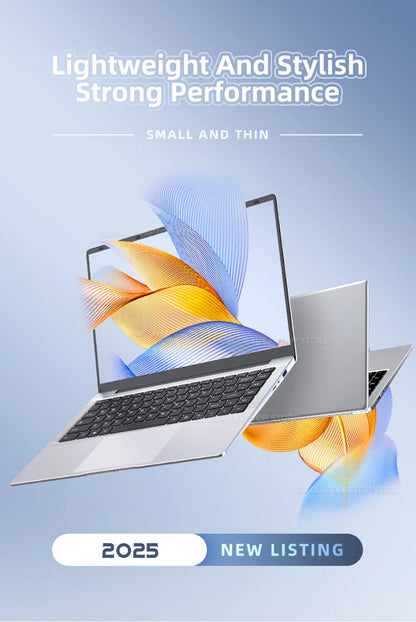 Laptop Computer Windows 11 Pro Intel Atom A3950 2025 Notebook PC 12GB RAM 512GB 1TB 2TB SSD 1920*1080P Office Study Computer